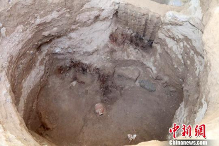 大型墓葬主墓室。 陜西省考古研究院