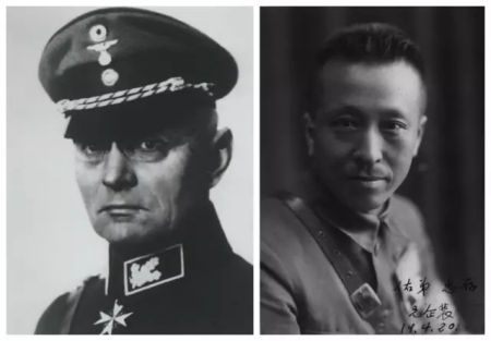 左為亞歷山大·馮·法爾根豪森，右為錢卓倫