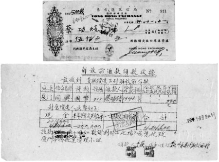 圖2所示為1941年11月11日菲律賓馬尼拉東方匯兌信局開出的1953年人民政府清償?shù)?11號支票。