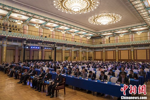 6月13日，第二屆世界華僑華人工商大會(huì)在北京舉行全體會(huì)議。 <a target='_blank' >中新社</a>記者 侯宇 攝