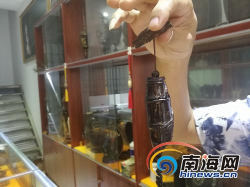 可愛(ài)的椰雕作品。（圖片來(lái)源：南海網(wǎng)）