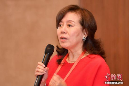 9月10日，西班牙歐華傳媒社長兼總編輯陶辛夷發(fā)言。 <a target='_blank' >中新社</a>記者 呂明 攝