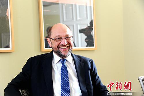 資料圖：舒爾茨2016年10月14日在德國柏林為自己傳記出版造勢的資料圖片。 <a target='_blank' >中新社</a>記者 彭大偉 攝