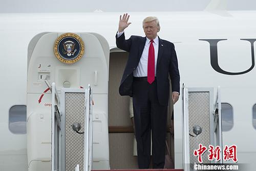 資料圖：美國(guó)總統(tǒng)特朗普。 <a target='_blank' >中新社</a>記者 廖攀 攝