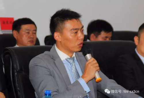 張浩瀚代表中資企業(yè)協(xié)會安全委員會發(fā)言。(圖片來源：南非僑網(wǎng)微信公眾號)