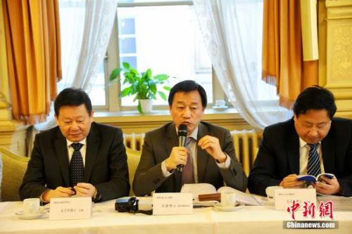 專業(yè)人士代表在22日的座談會上發(fā)言。 <a target='_blank' >中新社</a>記者 彭大偉 攝