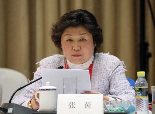 圖為張茵在現(xiàn)場發(fā)言。<a target='_blank' >中新社</a> 任海霞攝