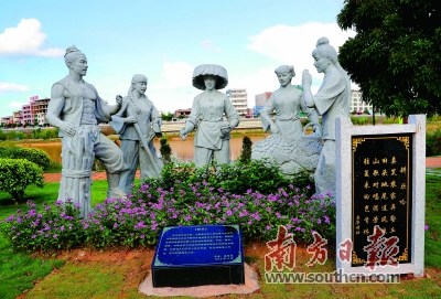 4/4作品《耕樂》用雕塑藝術(shù)的思維和石雕工藝的技法展現(xiàn)出農(nóng)民砍柴、插種、采茶、對歌時的不同動態(tài)和表情。