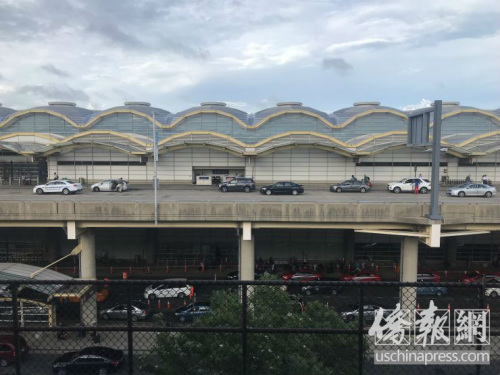 華盛頓近郊的里根機(jī)場(chǎng)。（美國(guó)《僑報(bào)》/魏嘉昕 攝）