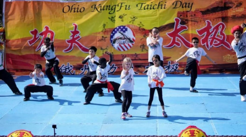 傳承武術從娃娃做起(圖片來源：中國駐紐約總領館微信公眾號)