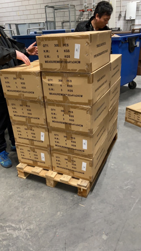 法國法華工商聯(lián)合會捐贈的第一批物資，共6000個口罩，2月2日將空運至溫州。（《歐洲時報》）