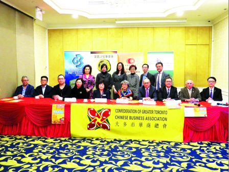 發(fā)布會現(xiàn)場。加拿大《明報》記者攝