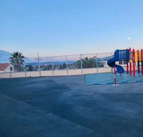 早晨寧靜的校園。受訪者供圖