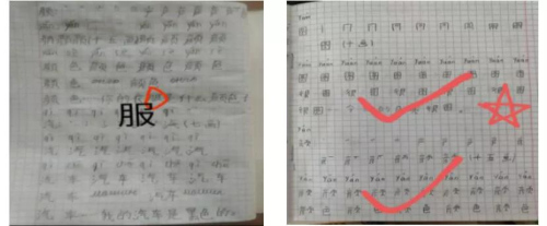 郭彥梅在線上給學生批改作業(yè)。(受訪者供圖)