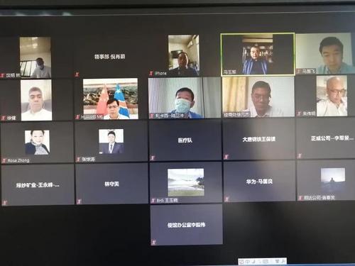 中國僑網(wǎng)視頻會(huì)議現(xiàn)場 (圖片來源:中國駐剛果(金)大使館網(wǎng)站)