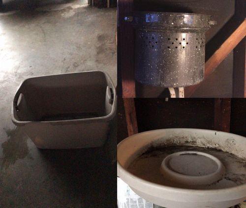 中國(guó)僑網(wǎng)靈女士把家中能用的容器都用來(lái)接雨。(美國(guó)《僑報(bào)》資料圖)