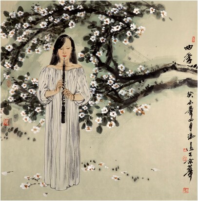 中國(guó)僑網(wǎng)四季(70cm*70cm 紙本設(shè)色)-馮遠(yuǎn)(中國(guó)大陸)-1995
